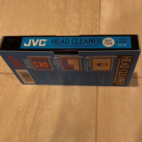 Media New Old Stock Jvc Tcl3f Dry Type Vcr Head Cleaner Tape Cartoon